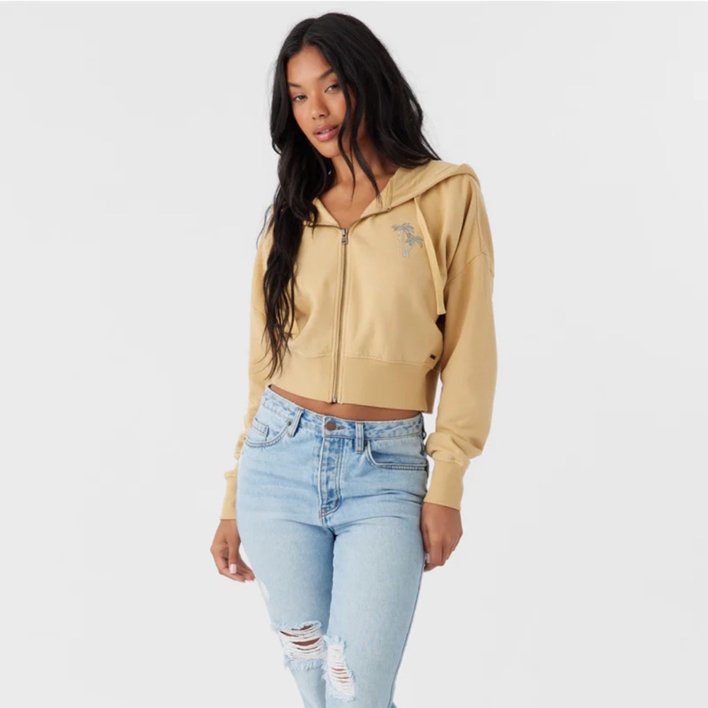 O’Neil size large Darcy sweatshirt butter yellow